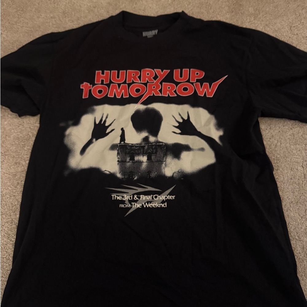 Black The Weeknd T-Shirt with Bold Graphic Print